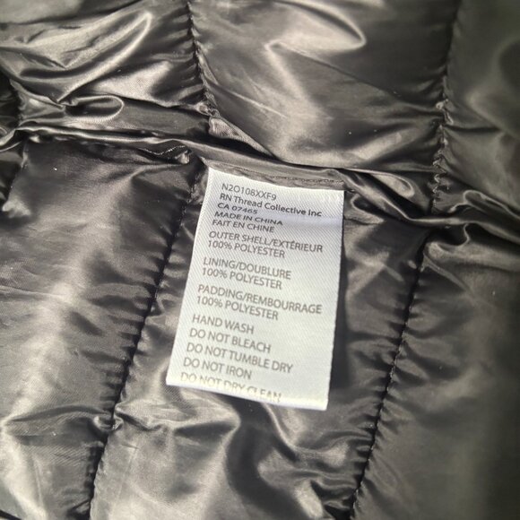 Numero by Free People Quilted Packable Hooded Full Zip Puffer Jacket Size Large - Picture 10 of 10